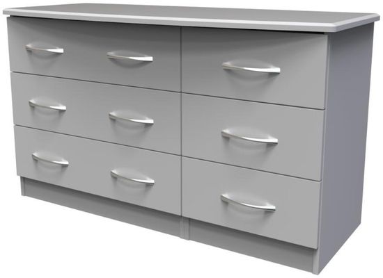 Eve Grey 6 Drawer Midi Dresser