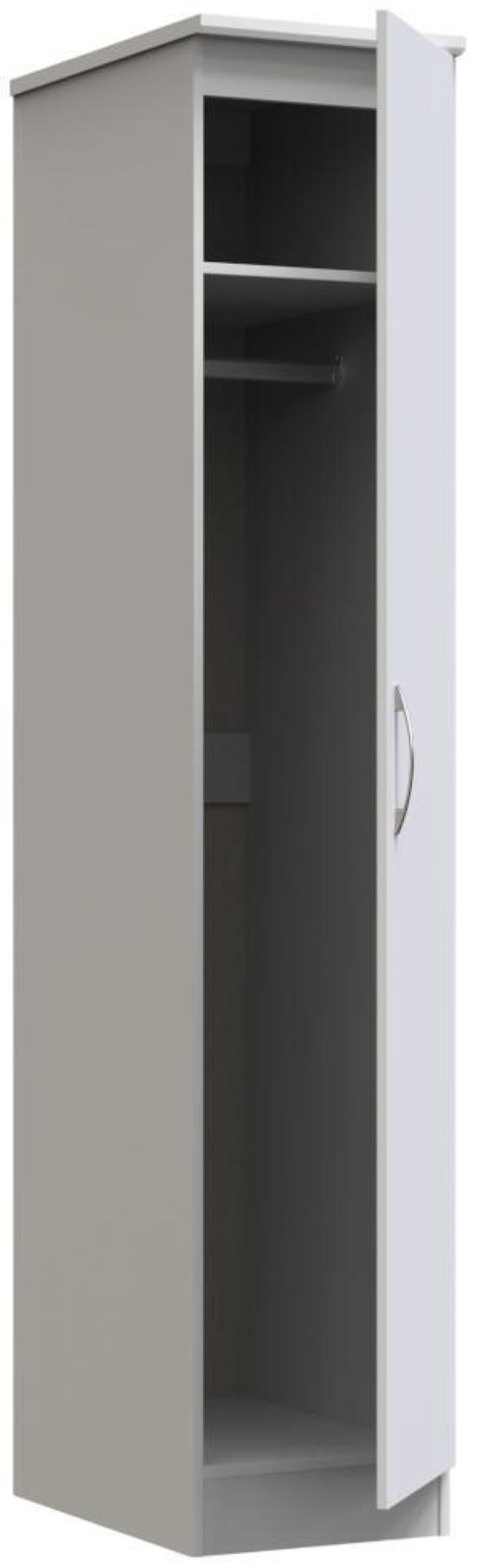 Eve Grey 1 Door Single Tall Wardrobe