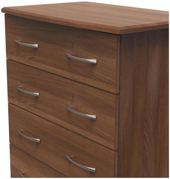 Eve Walnut Effect 5 Drawer Chest