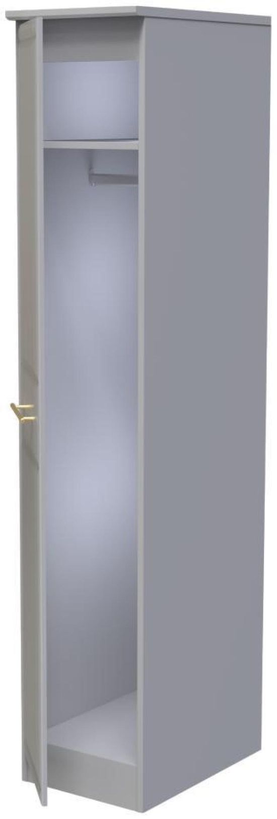 Faye Grey Ash 1 Door Single Wardrobe