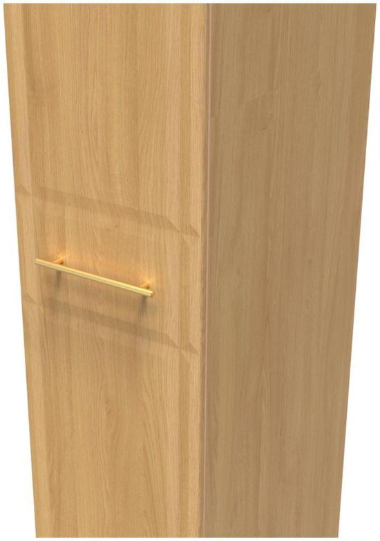 Faye Oak Effect 1 Door Single Wardrobe