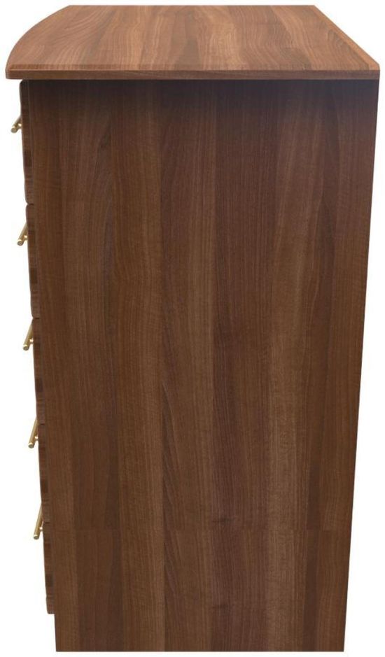 Faye Walnut Effect 1 Door Midi Wardrobe