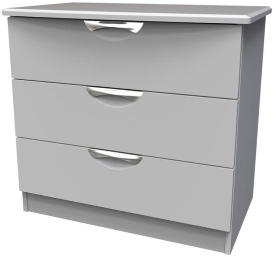 Flora Grey 3 Drawer Small Chest