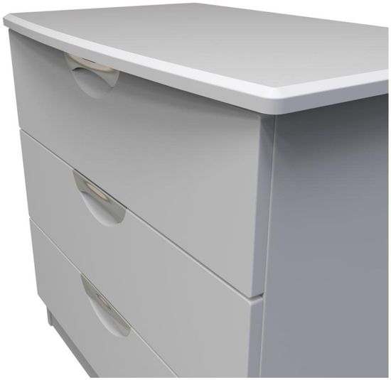Flora Grey 3 Drawer Small Chest