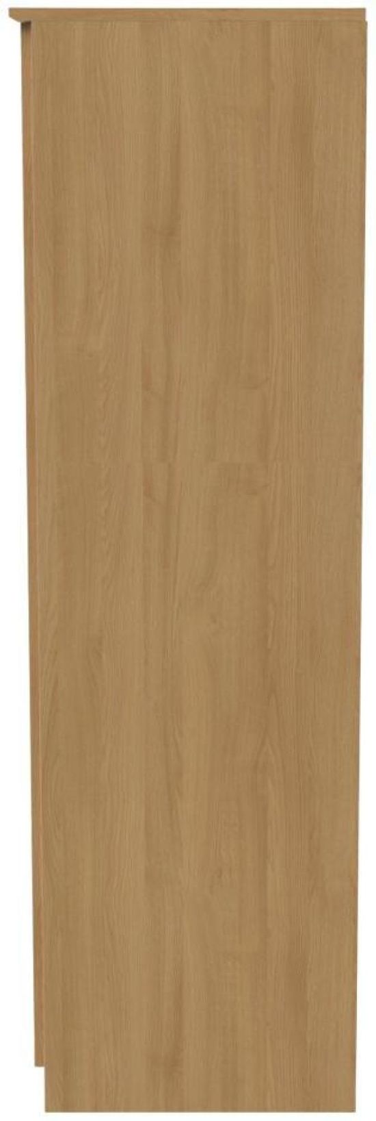 Flora Oak Effect 3 Door Triple Wardrobe - LHF 2 Drawers