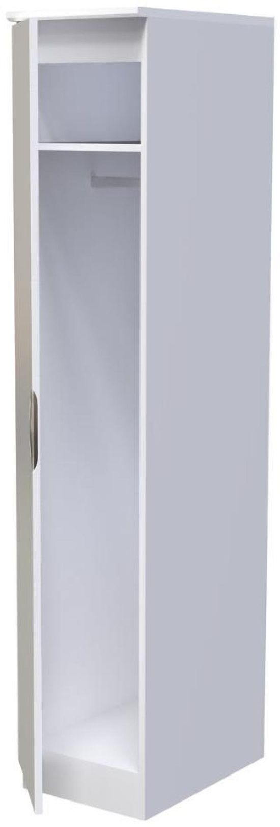 Flora White 1 Door Single Wardrobe
