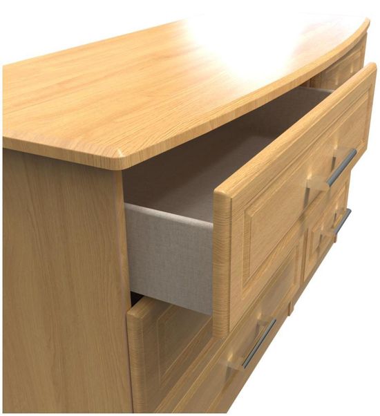 Gina Oak Effect 6 Drawer Midi Dresser