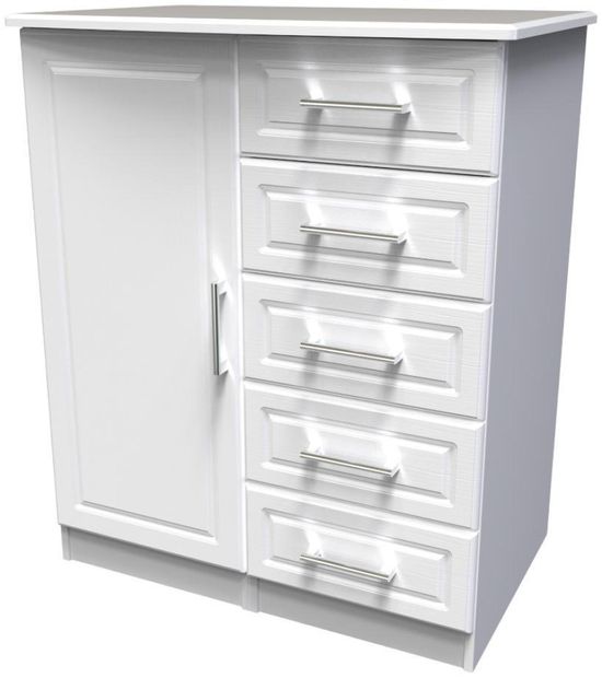 Gina White 1 Door Midi Wardrobe