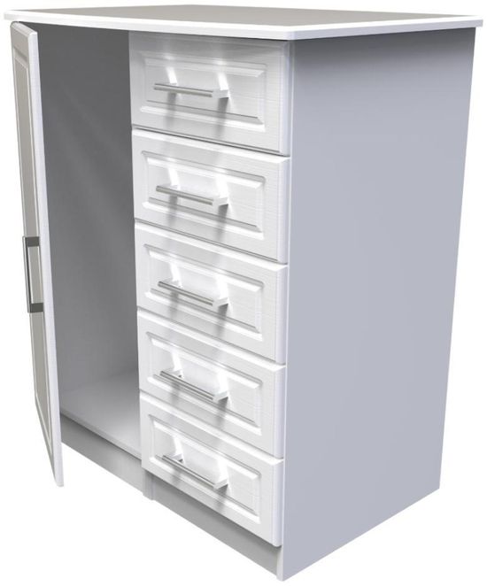 Gina White 1 Door Midi Wardrobe
