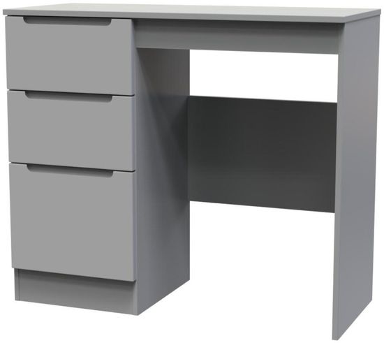 Milan Grey 3 Drawer Single Dressing Table