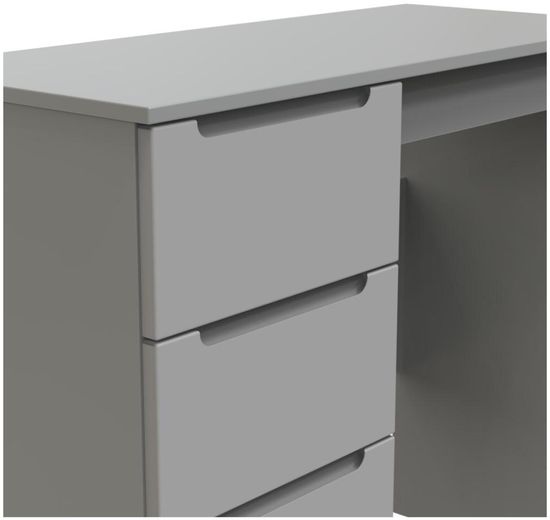 Milan Grey 3 Drawer Single Dressing Table