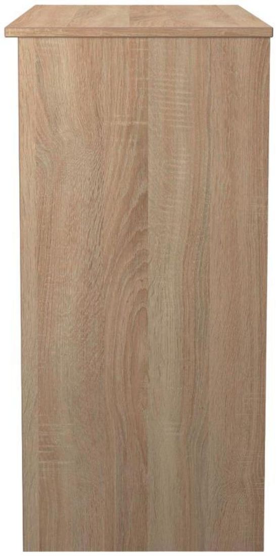 Milan White Gloss and Oak Effect 3 Drawer Single Dressing Table