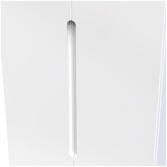 Milan White Gloss 2 Door Plain Tall Wardrobe