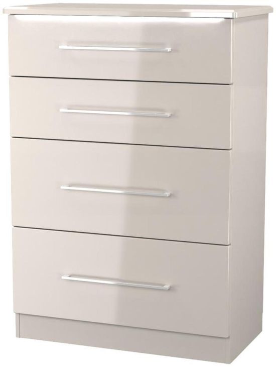 Paris Cashmere Gloss 4 Drawer Deep Chest