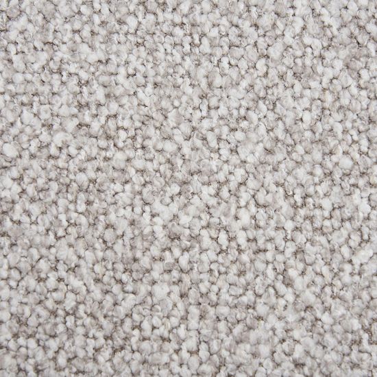 Salvador Light Grey Boucle Fabric Lounge Sofa with Black Legs - RHF