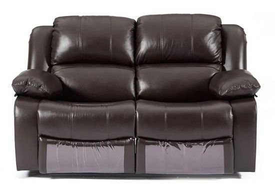London Burgundy Leather 2 Seater Recliner Sofa