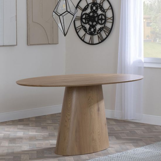 Palma Oak 8 Seater Oval Dining Table - 180cm
