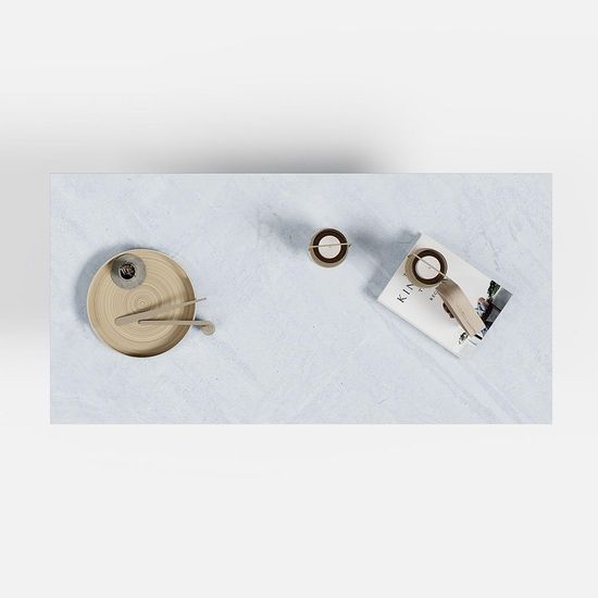 Ezra Grey Coffee Table with Black Spider Legs