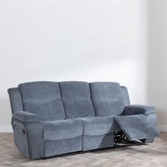 Legend Grey Fabric Recliner Sofa Set