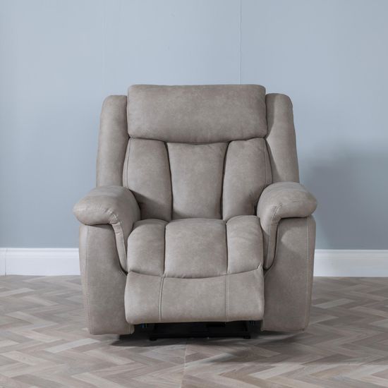 Dylan Sandstone Fabric Electric Recliner Armchair