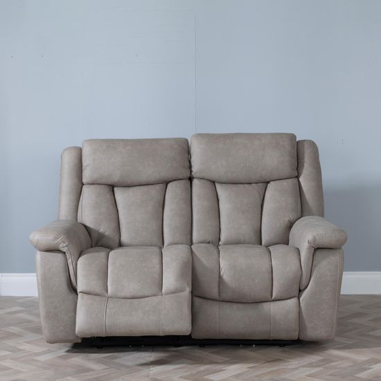 Dylan Sandstone Fabric 2 Seater Electric Recliner Sofa