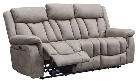 Dylan Sandstone Fabric 3 Seater Electric Recliner Sofa