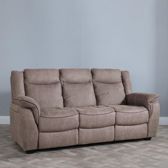 Seville Brown Fabric Sofa Set