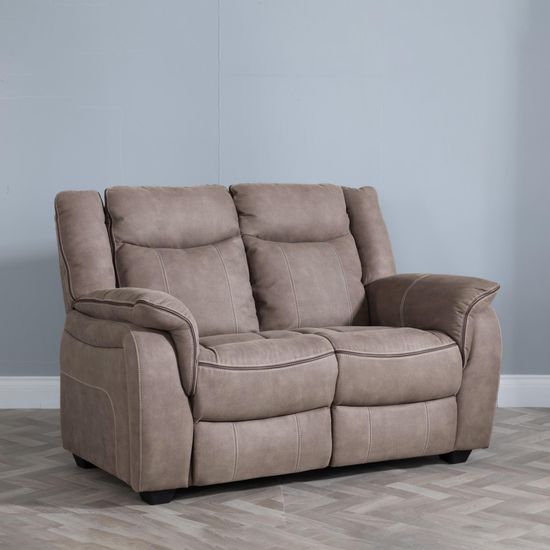 Seville Brown Fabric Sofa Set