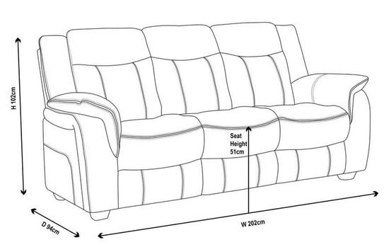 Seville Brown Fabric Sofa Set