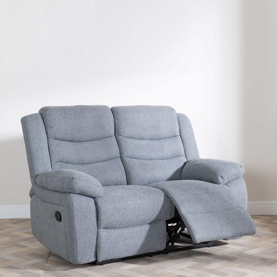 Windsor Grey Fabric Recliner Sofa Set