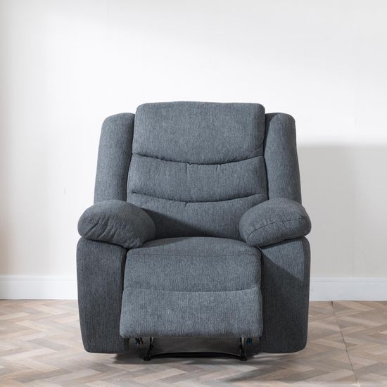 Windsor Dark Grey Fabric Recliner Sofa Set