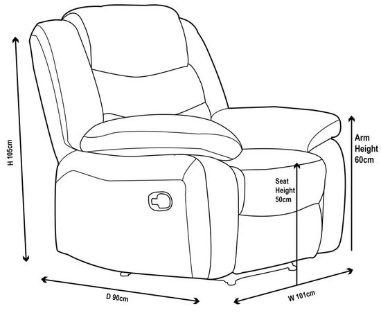 Windsor Dark Grey Fabric Recliner Sofa Set