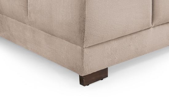 Azzuro Mocha Velvet Fabric U Shape Corner Sofa Suite