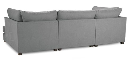Carnaby Classic Grey Fabric U Shape Corner Sofa Suite