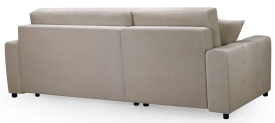 Luki Mocha Fabric Left Hand Facing Corner Sofabed with Storage