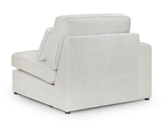Kiana Ivory Fabric Left Hand Facing Modular Arm Chair