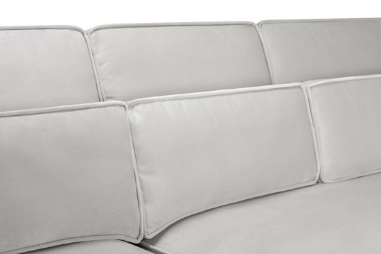 Sloane Silver Fabric U Shape Corner Sofa Suite