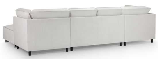 Sloane Silver Fabric U Shape Corner Sofa Suite