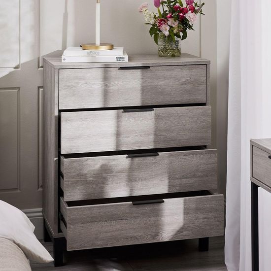 Bali Grey Oak 4 Drawer Chest