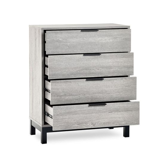 Bali Grey Oak 4 Drawer Chest