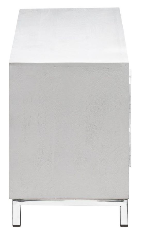 Clearance - Geo White Mirrored TV Unit - 2 Door - Brand New Item