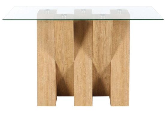 Newton Glass and Oak Effect Console Table