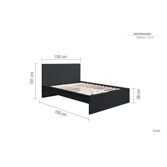 Oslo Black Bed - Sizes Available