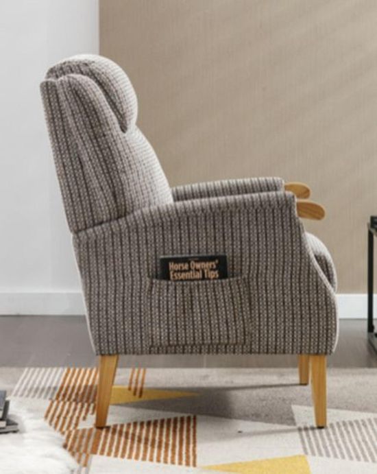 Lisbon Latte Fabric Fireside Armchair
