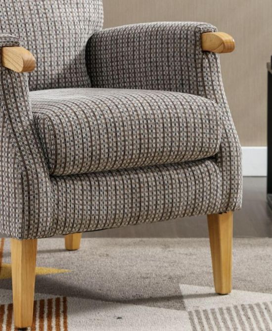 Lisbon Latte Fabric Fireside Armchair