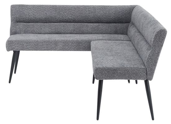 Monza Grey Fabric Corner Dining Bench - RHF