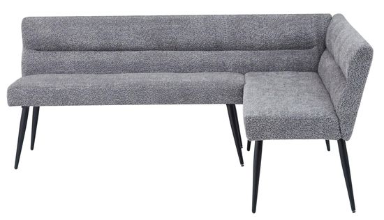Monza Grey Fabric Corner Dining Bench - RHF