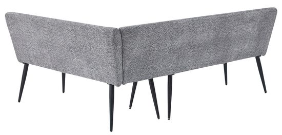 Monza Grey Fabric Corner Dining Bench - RHF