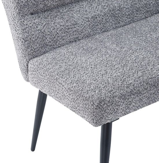 Monza Grey Fabric Corner Dining Bench - RHF