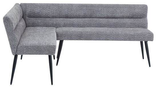 Monza Grey Fabric Corner Dining Bench - LHF